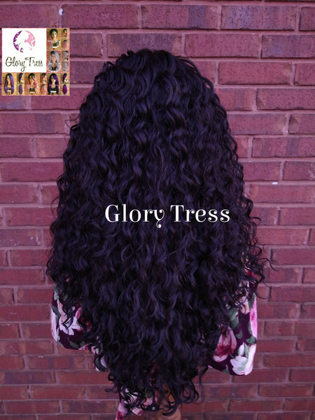 Curly Lace Front Wig, Black Curly Wig, Glory Tress,  Wigs, On Sale //ESTHER