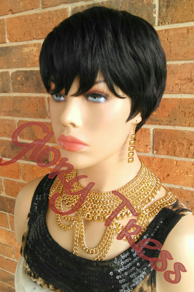 Short Razor Cut Full Wig, Pixie Cut Hairstyle, 100% Remy Human Hair Wig // REVIVE
