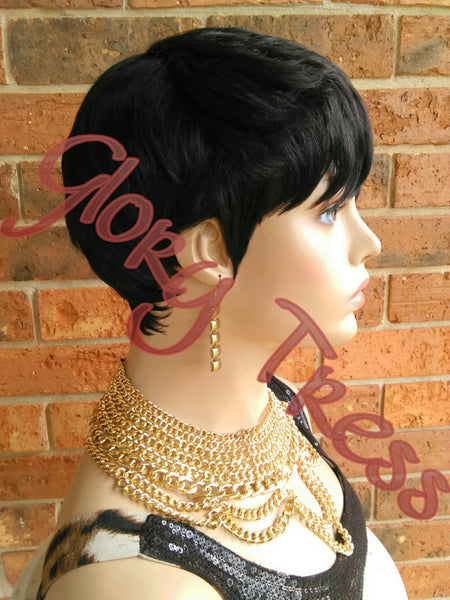 Short Razor Cut Full Wig, Pixie Cut Hairstyle, 100% Remy Human Hair Wig // REVIVE