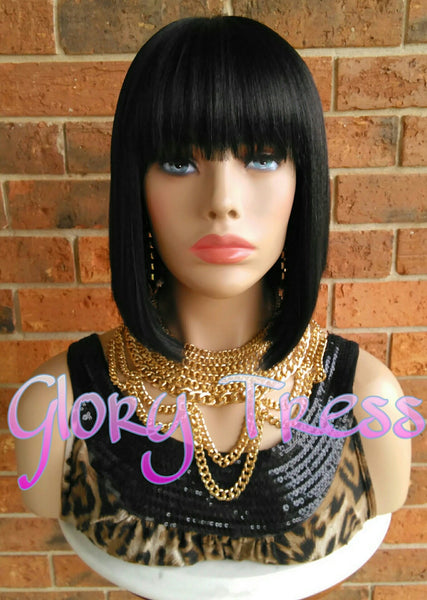 Wig, China Bob Wig, Glory Tress Wigs, 100% Human Hair Blend Wig, Short & Straight Full Wig, Yaki Straight Wig, ON SALE // EGYPTIAN