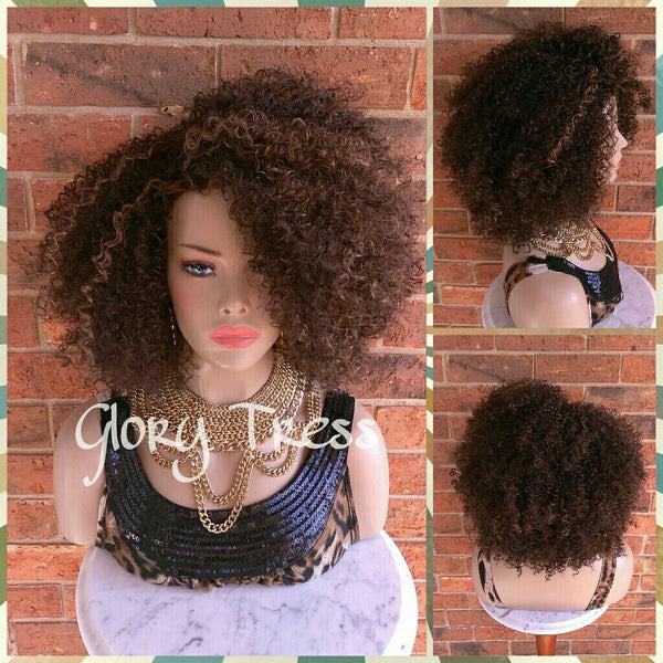 Kinky Curly Wig, Short Curly Half Wig, Big Natural Afro Wig, African American Wig // TRUST3