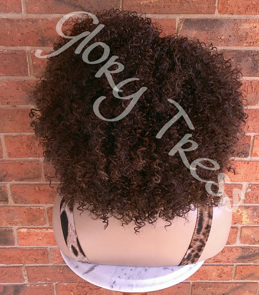 Kinky Curly Wig, Short Curly Half Wig, Big Natural Afro Wig, African American Wig // TRUST3