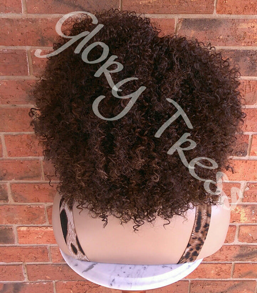 Kinky Curly Wig, Short Curly Half Wig, Big Natural Afro Wig, African American Wig // TRUST3