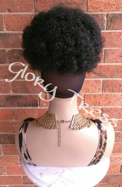 Ponytail, Drawstring Ponytail, Kinky Curly Drawstring Ponytail, Black Afro Puff Ponytail, African American Wig, On Sale // SHARON