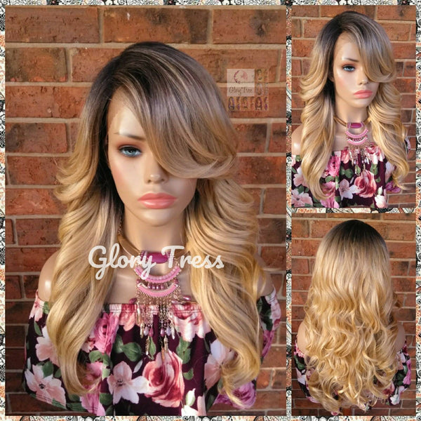 Lace Front Wig -  Blonde Wig - Glory Tress - Wigs - Curly Wig- Ombre Wig -  Golden Platinum Blonde Wig -  READY To SHIP // SALVATION
