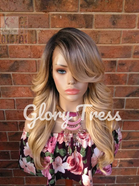 Lace Front Wig -  Blonde Wig - Glory Tress - Wigs - Curly Wig- Ombre Wig -  Golden Platinum Blonde Wig -  READY To SHIP // SALVATION