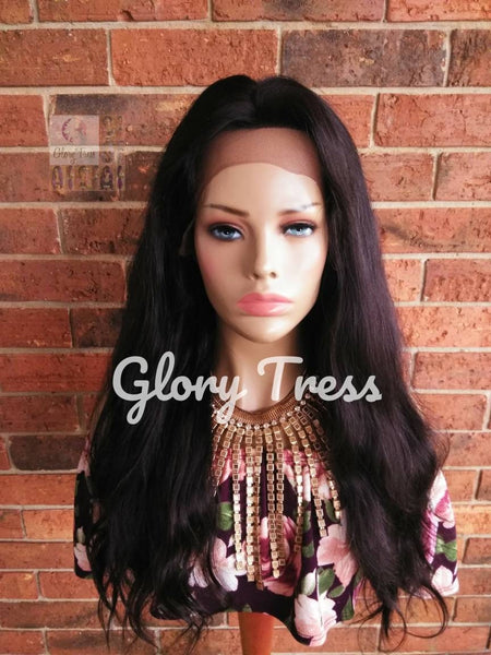 Black Wavy Lace Front Wig 100% Brazilian Virgin Human Hair Wig  Glory Tress Wigs Free Parting Closure - SABBATH