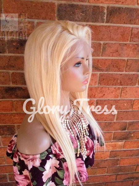 Blonde Lace Front Wig, Wigs, Human Hair Wig, 100% Brazilian Remy Wig, 613 Blonde, 13x4 Free Parting, 10"-24" Custom Wig// FERVENT2