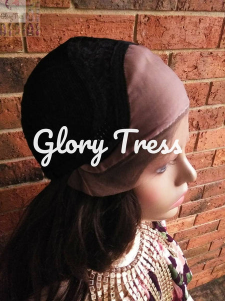 Lace Front Wig, Wigs, Glory Tress, Human Blend Wig, Wig, Curly Wig, Brown Wig, Free Parting, //MARY