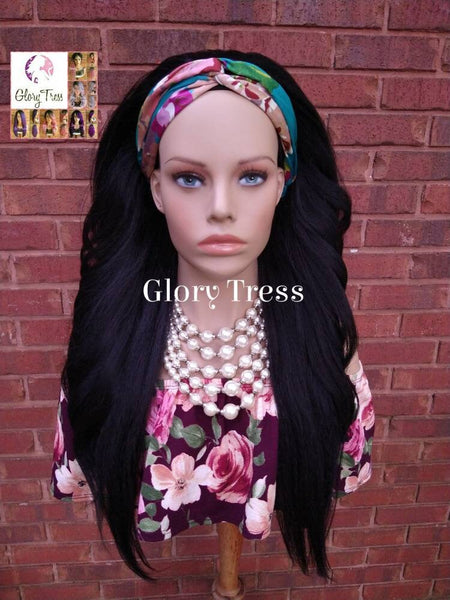 Headband Half Wig -  Yaki Straight Half Wig - Beginner  Friendly Wig, Glory Tress Wigs - African American Wig // BEAUTY