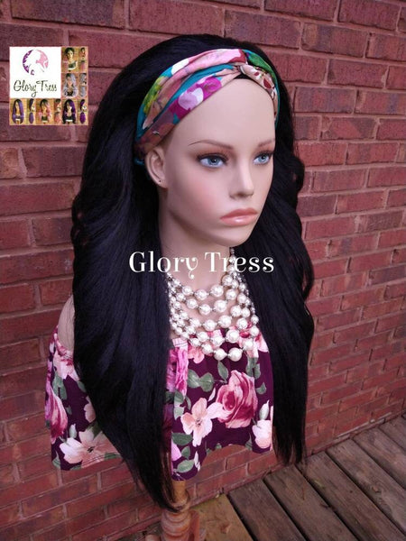 Headband Half Wig -  Yaki Straight Half Wig - Beginner  Friendly Wig, Glory Tress Wigs - African American Wig // BEAUTY