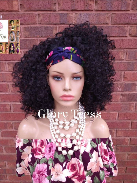 Headband Half Wig -  Kinky Curly Wig - Black Wig - Beginner Friendly Wig - Glory Tress Wigs - African American Wig // PROSPER