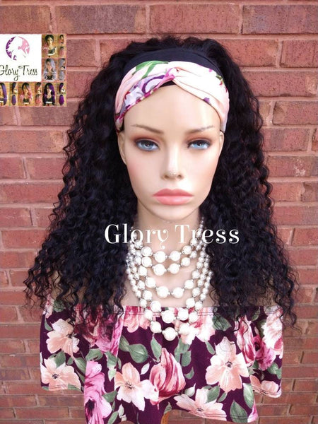 Headband Half Wig, 100% Human Remy Hair - Kinky Curly Wig - Black Wig - Glory Tress Wigs - African American Wig // FAITH