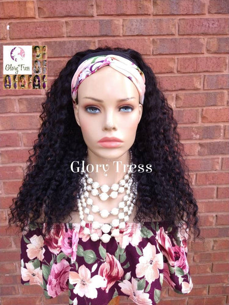 Headband Half Wig, 100% Human Remy Hair - Kinky Curly Wig - Black Wig - Glory Tress Wigs - African American Wig // FAITH