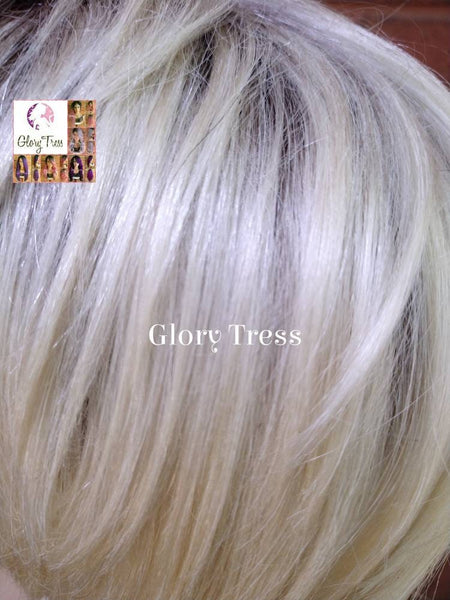 Short Razor Cut Full Wig, Pixie Cut Hairstyle, 100%  Human Hair Wig, Ombre 613 Blonde // LILY