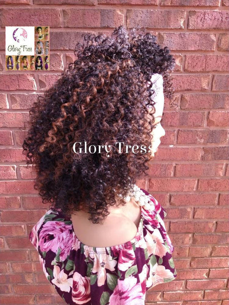 Headband Half Wig -  Kinky Curly Wig - Black Wig - Beginner Friendly Wig - Glory Tress Wigs - African American Wig // HAPPY