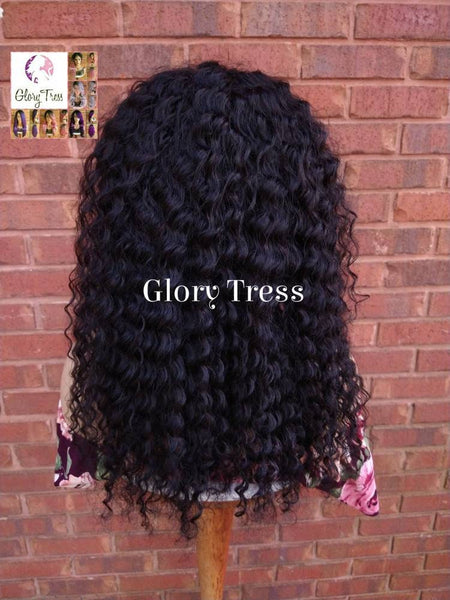 Headband Half Wig, 100% Human Remy Hair - Kinky Curly Wig - Black Wig - Glory Tress Wigs - African American Wig // FAITH