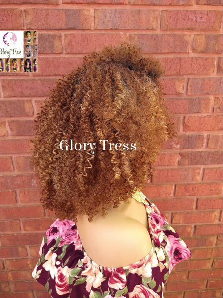 Half Wig - Curly Half Wig - Ombre Blonde Wig - Beginner Friendly Wig - Glory Tress - African American Wig // PLENTIFUL