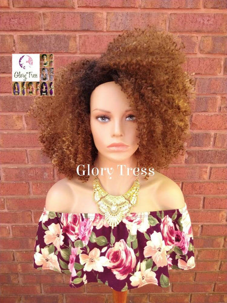 Half Wig - Curly Half Wig - Ombre Blonde Wig - Beginner Friendly Wig - Glory Tress - African American Wig // PLENTIFUL