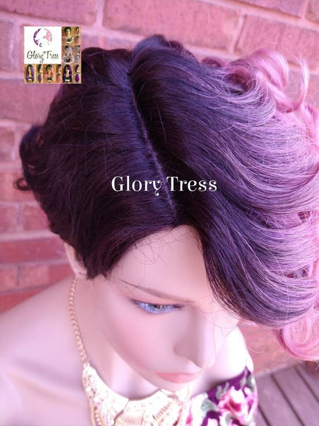 Short Wavy Pink Wig | Pixie Cut With Side Bangs | Glory Tress Wigs | Wigs For Hair Loss, Alopecia Chemo Wig //REVIVE