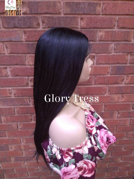 Lace Front Wig For Women Straight Black Wig African American Wig Glory Tress Wigs // BRILLIANT