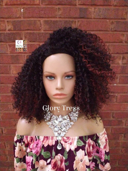 Kinky Curly Wig,  Curly Half Wig, Big Natural Afro Wig, African American Wig, Glory Tress // YOU'RE GORGEOUS