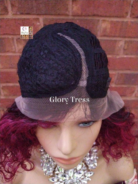 Lace Front Wig - Wavy Bob Wig - Wigs - Ombre Burgundy Wig - Glory Tress Wig - Bath And Beauty - African American Wig - NEW ARRIVAL - RUBIES