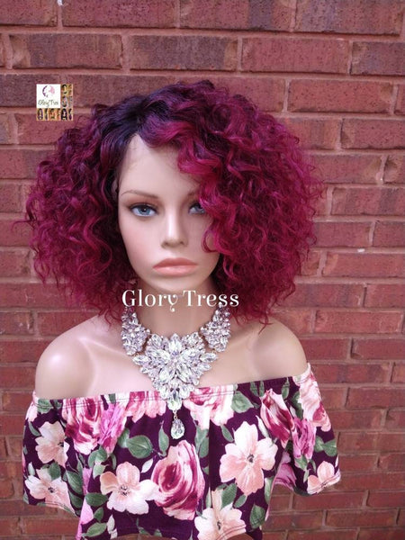 Lace Front Wig - Wavy Bob Wig - Wigs - Ombre Burgundy Wig - Glory Tress Wig - Bath And Beauty - African American Wig - NEW ARRIVAL - RUBIES