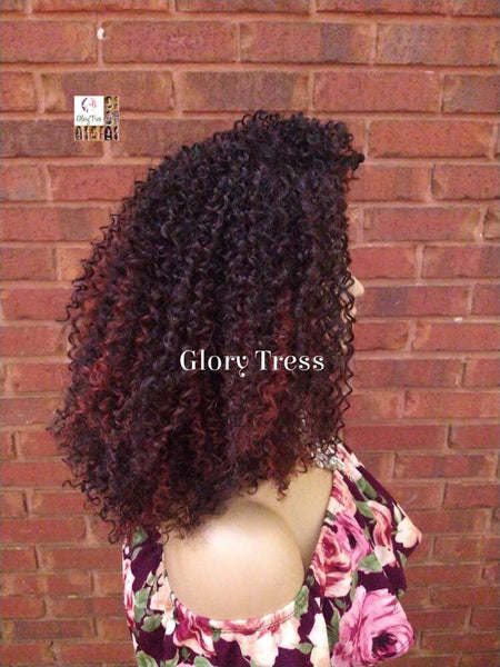 Kinky Curly Wig,  Curly Half Wig, Big Natural Afro Wig, African American Wig, Glory Tress // YOU'RE GORGEOUS