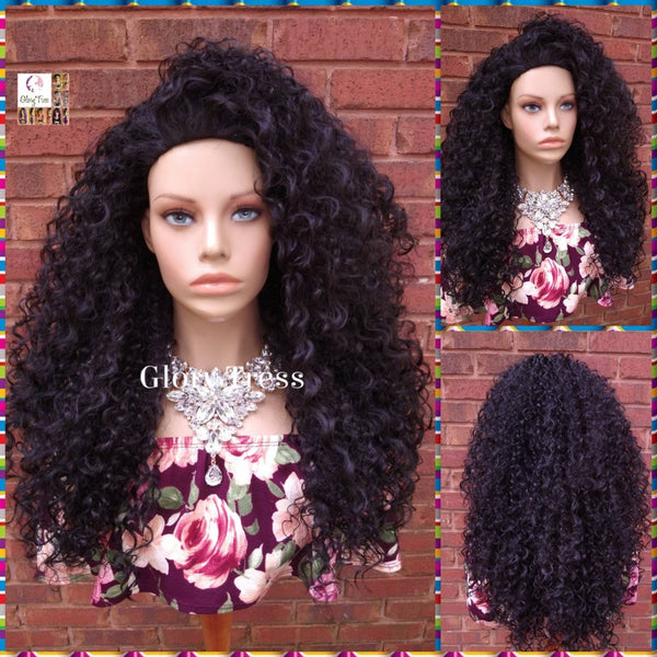 Long Curly Half Wig, Big Curly Wig, Long Black Wig, Kinky Curly Wig, Glory Tress, New Arrival, Ready To Ship// PROMISE
