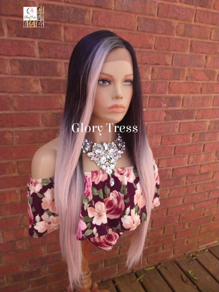 Lace Front Wig, Baby Pink Wig, Ombre Wig, Wigs, Straight Wig, Ombre Pink Wig, Glory Tress, Heat Resistant Wig, Wig // PRECIOUS
