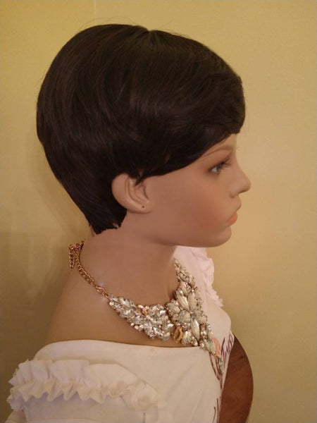 Full Wig | Pixie Cut Wig | 100% Remy Human Hair Wig | Wigs | Glory Tress | Razor Cut Wig | CLEARANCE// REVIVAL