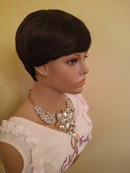 Full Wig | Pixie Cut Wig | 100% Remy Human Hair Wig | Wigs | Glory Tress | Razor Cut Wig | CLEARANCE// REVIVAL