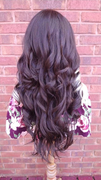 Curly Lace Frontal Wig Pre-Plucked HD Lace Wig Yaki Human Hair Blend Brown & Blonde Wig For Women 13X6 Free Parting Glory Tress- ROYALTY