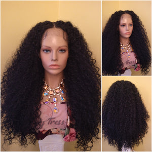 Curly Lace Front Wig | HD Lace Human Hair Blend Wig | African American Wig | Glory Tress Wigs | MAJESTIC