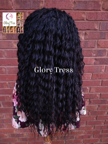 Headband Half Wig - Loose Curly Wig - Black Wig - Beginner Friendly Wig - Glory Tress Wigs - African American Wig // JOURNEY