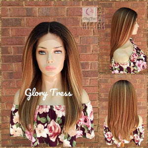 Kinky Straight Lace Front Wig - Natural Yaki Straight Wig - Glory Tress - Blow Out