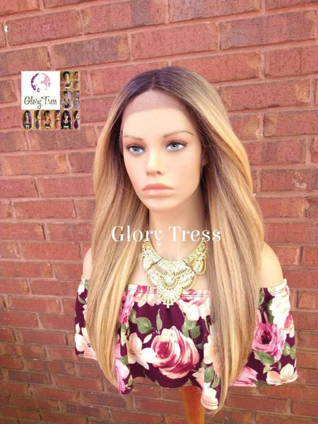 Kinky Straight Lace Front Wig - Natural Yaki Straight Wig - Glory Tress - Ombre Blonde Wig - African American Wig - REDEMPTION
