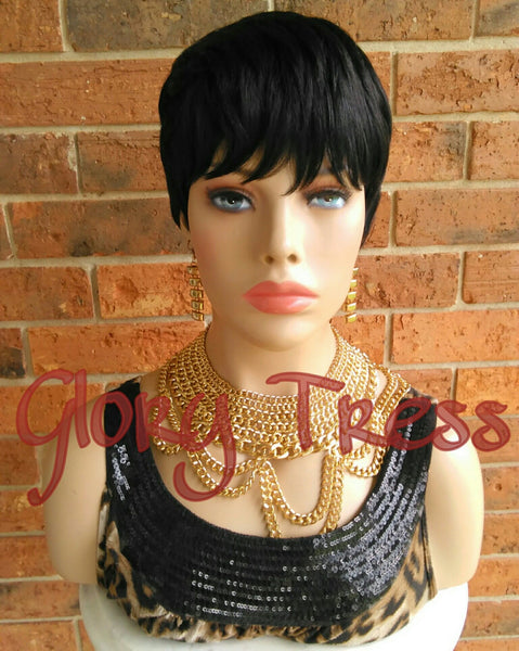 Short Razor Cut Full Wig, Pixie Cut Hairstyle, 100% Remy Human Hair Wig // REVIVE