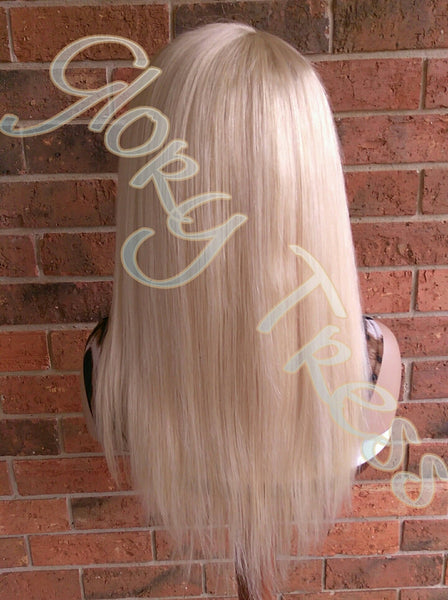 Lace Front Wig - Wigs - Glory Tress - Human Hair Wig - 100% Brazilian Remy Wig - Bleach Blonde Wig - 13x4 Free Parting // FERVENT