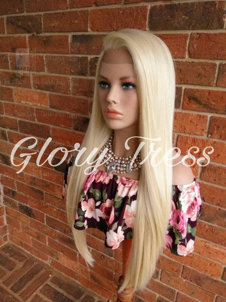 Lace Front Wig, Human Blend Wig, 613 Platinum Blonde Wig, Glory Tress, 13x4 Free Parting, Soft Swiss Lace, ON SALE //GLAMOROUS
