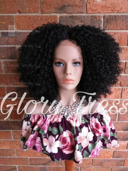 Lace Front Wig, Kinky Curly Lace Front Wig, Wigs, Glory Tress, Big Curly Afro Wig, Black Curly Wig//VASHTI