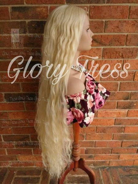 Extra Long Wavy Full Wig, 613 Blonde Wig, Lace Part Wig, Celebrity Inspired Wig //NILE