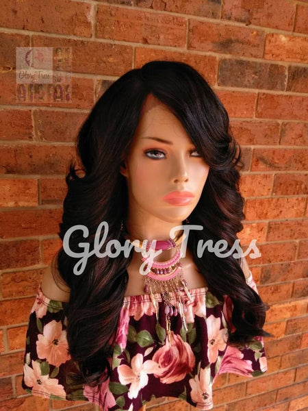 Long & Curly Lace Front Wig, Glory Tress, Black Bombshell Wig, On Sale // SALVATION