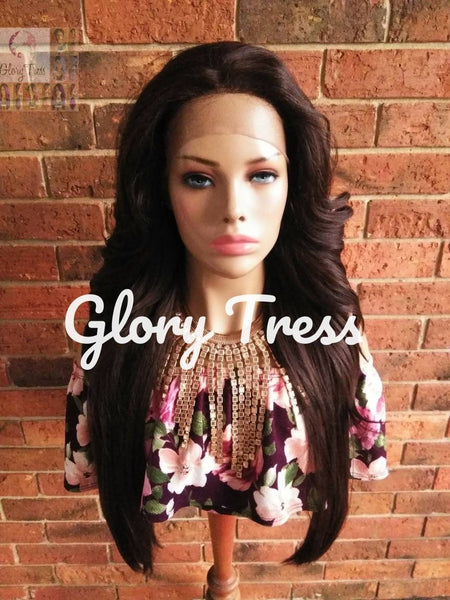 Lace Front Wig, Wigs, Glory Tress, Human Blend Wig, Wig, Curly Wig, Brown Wig, Free Parting, //MARY