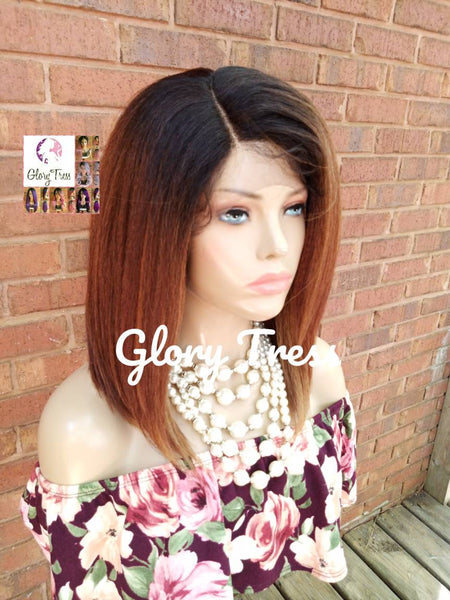 Kinky Straight Lace Front Wig - Natural Yaki Straight Wig - Glory Tress - Blow Out Hairstyle - African American Wig - BOLDNESS