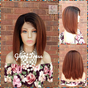 Kinky Straight Lace Front Wig - Natural Yaki Straight Wig - Glory Tress - Blow Out Hairstyle - African American Wig - BOLDNESS