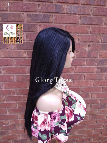 Lace Front Wig - Wigs - Glory Tress - Curly Wig - Black Wig - African American Wig - Yaki Texture - Ready To Ship // REJOICE