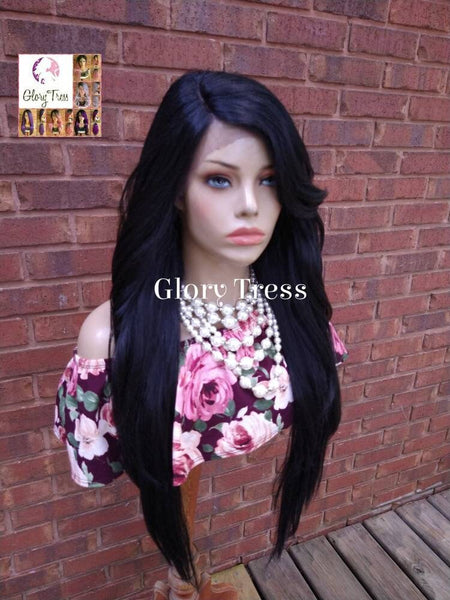 Lace Front Wig - Wigs - Glory Tress - Curly Wig - Black Wig - African American Wig - Yaki Texture - Ready To Ship // REJOICE
