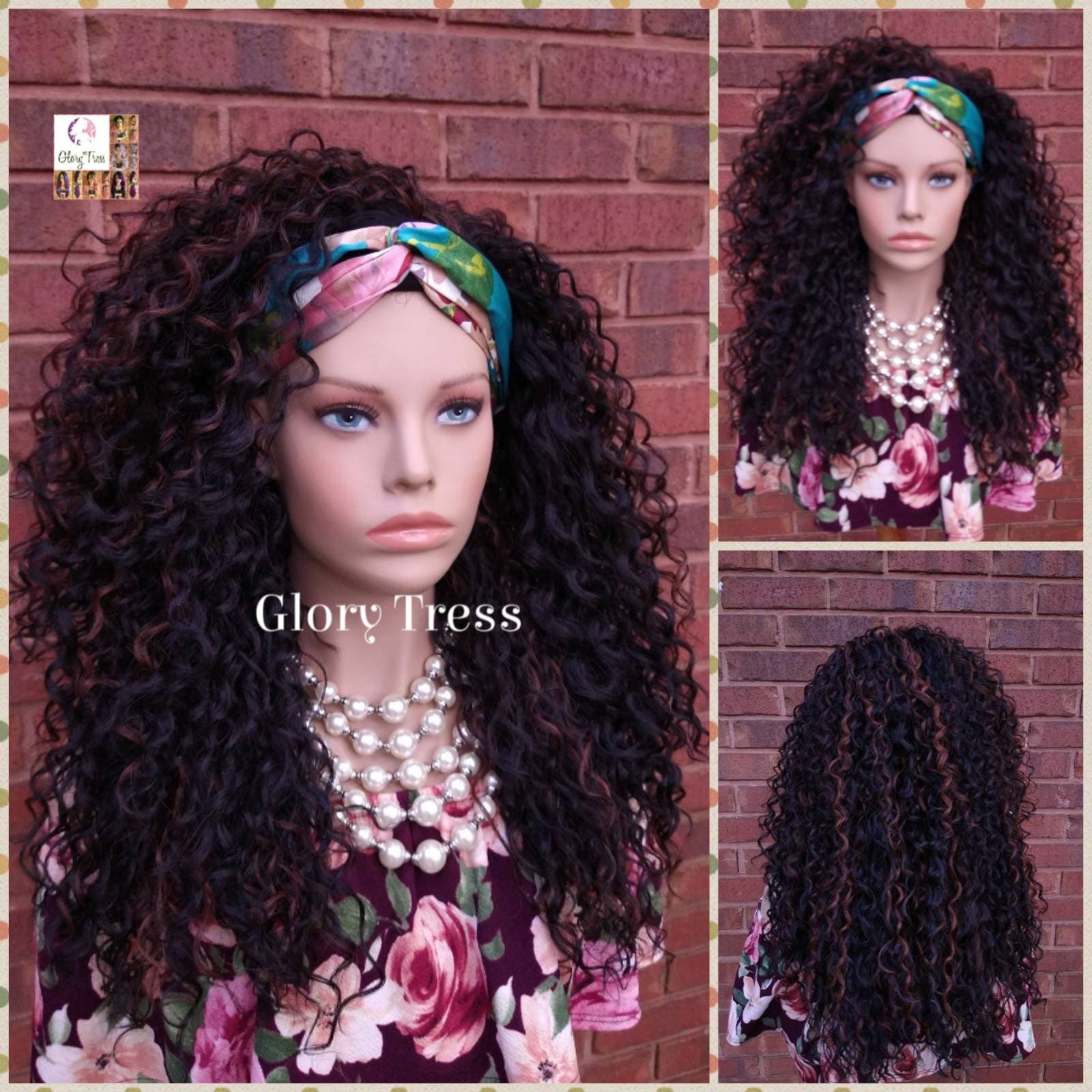 Headband Half Wig -  Kinky Curly Wig - Beginner Friendly Wig - Glory Tress Wigs - African American Wig, On Sale // CONFIDENCE